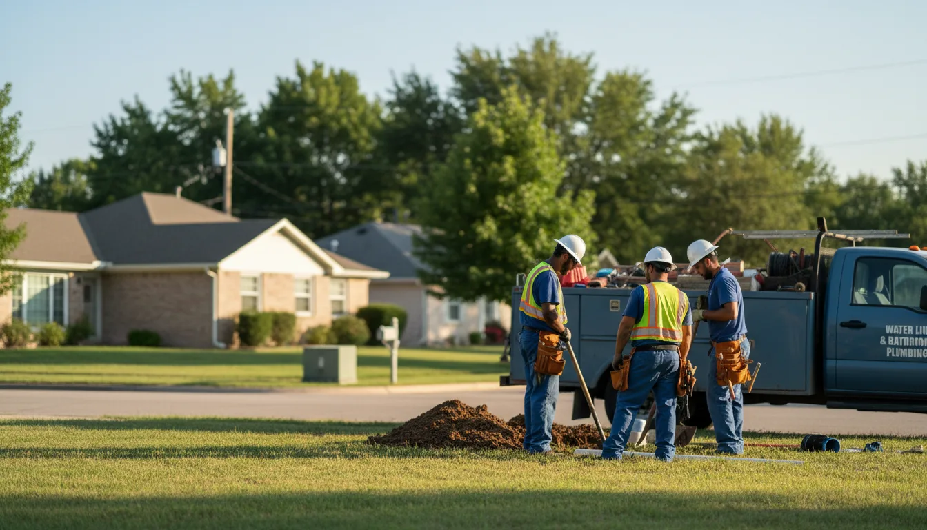 Residential water line and bathroom plumbing service in Apollo, PA